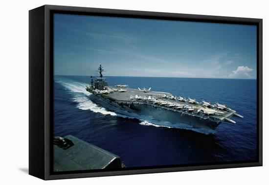 Aircraft Carrier USS Constellation at Sea-null-Framed Premier Image Canvas