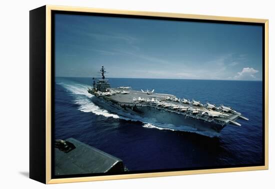 Aircraft Carrier USS Constellation at Sea-null-Framed Premier Image Canvas