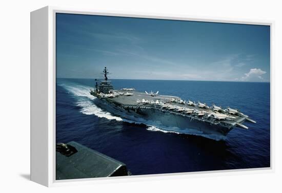 Aircraft Carrier USS Constellation at Sea-null-Framed Premier Image Canvas