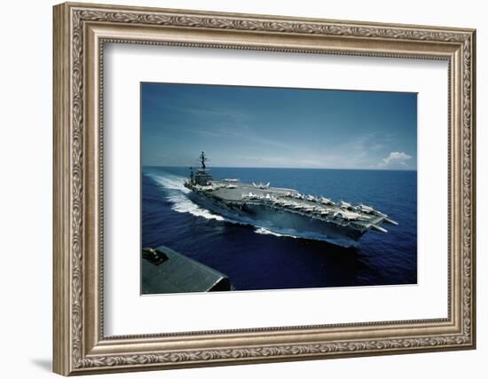 Aircraft Carrier USS Constellation at Sea-null-Framed Photographic Print