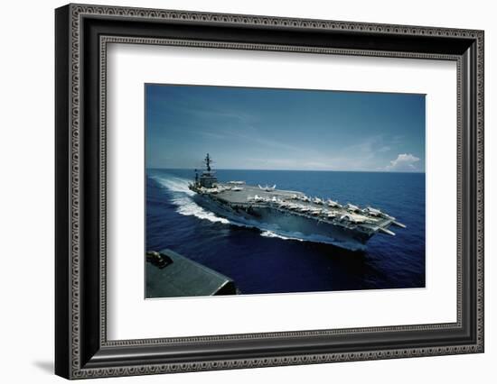 Aircraft Carrier USS Constellation at Sea-null-Framed Photographic Print