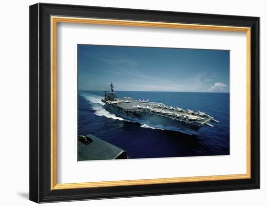 Aircraft Carrier USS Constellation at Sea-null-Framed Photographic Print