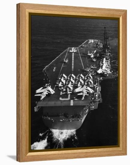 Aircraft Carrier USS Forrestal out to Sea-Philip Gendreau-Framed Premier Image Canvas