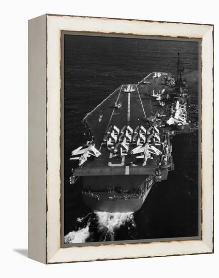 Aircraft Carrier USS Forrestal out to Sea-Philip Gendreau-Framed Premier Image Canvas