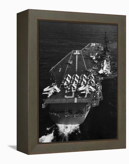 Aircraft Carrier USS Forrestal out to Sea-Philip Gendreau-Framed Premier Image Canvas