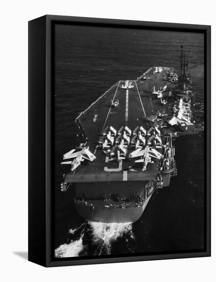 Aircraft Carrier USS Forrestal out to Sea-Philip Gendreau-Framed Premier Image Canvas