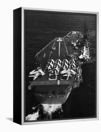 Aircraft Carrier USS Forrestal out to Sea-Philip Gendreau-Framed Premier Image Canvas