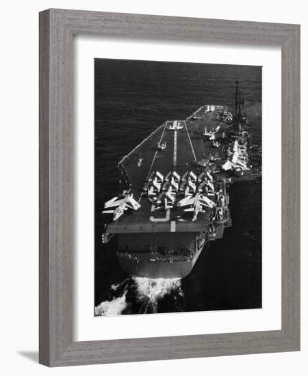 Aircraft Carrier USS Forrestal out to Sea-Philip Gendreau-Framed Photographic Print