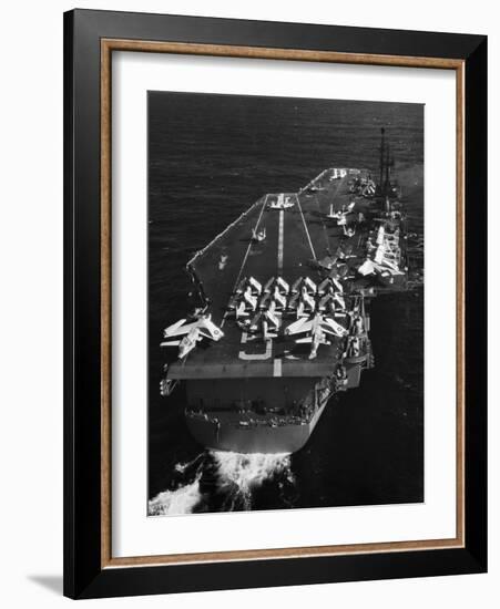 Aircraft Carrier USS Forrestal out to Sea-Philip Gendreau-Framed Photographic Print