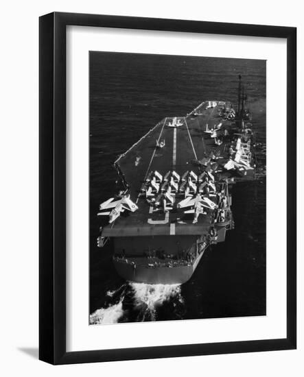 Aircraft Carrier USS Forrestal out to Sea-Philip Gendreau-Framed Photographic Print