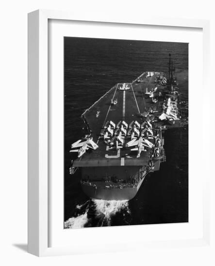 Aircraft Carrier USS Forrestal out to Sea-Philip Gendreau-Framed Photographic Print