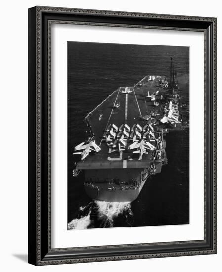 Aircraft Carrier USS Forrestal out to Sea-Philip Gendreau-Framed Photographic Print