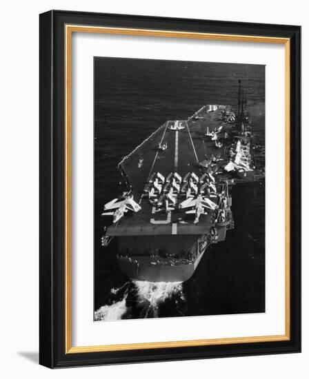 Aircraft Carrier USS Forrestal out to Sea-Philip Gendreau-Framed Photographic Print