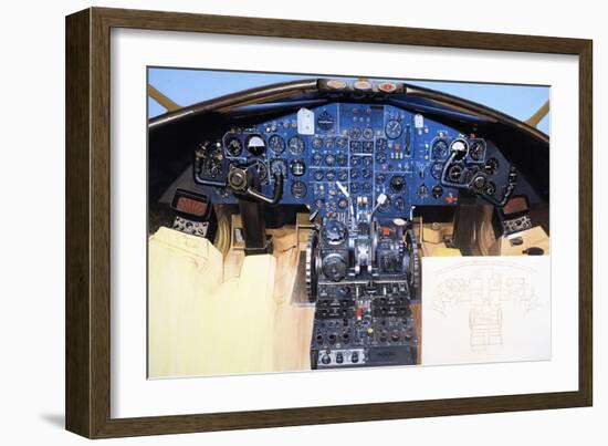 Aircraft Cockpit Instruments-Wilf Hardy-Framed Giclee Print