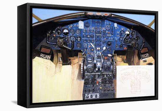 Aircraft Cockpit Instruments-Wilf Hardy-Framed Premier Image Canvas