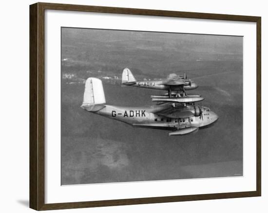 Aircraft Imperal Airways Mayo - Composite Aircraft For Use on Long Distance Routes, February 1938-null-Framed Photographic Print