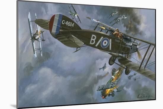 Aircraft in Dogfight-Wilf Hardy-Mounted Giclee Print