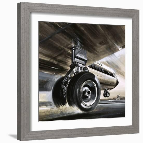 Aircraft Landing or Taking Off-Wilf Hardy-Framed Giclee Print