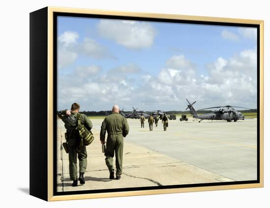 Aircrews Prepare to Depart to Provide Search and Rescue Support, September 12, 2008-Stocktrek Images-Framed Premier Image Canvas