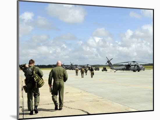 Aircrews Prepare to Depart to Provide Search and Rescue Support, September 12, 2008-Stocktrek Images-Mounted Photographic Print