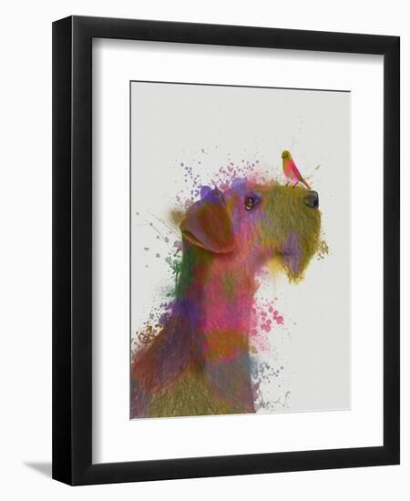 Airdale and Canary Rainbow Splash-Fab Funky-Framed Art Print