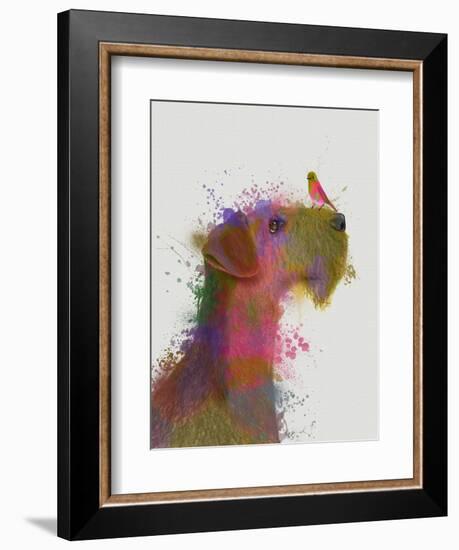 Airdale and Canary Rainbow Splash-Fab Funky-Framed Art Print