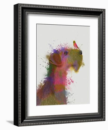 Airdale and Canary Rainbow Splash-Fab Funky-Framed Art Print