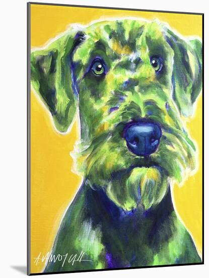 Airedale Terrier - Apple Green-Dawgart-Mounted Giclee Print