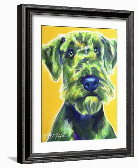 Airedale Terrier - Apple Green-Dawgart-Framed Giclee Print