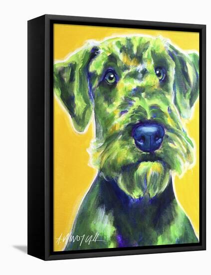 Airedale Terrier - Apple Green-Dawgart-Framed Premier Image Canvas