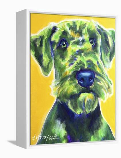 Airedale Terrier - Apple Green-Dawgart-Framed Premier Image Canvas