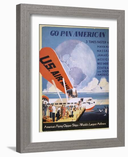 Airline Poster, 1933-null-Framed Giclee Print