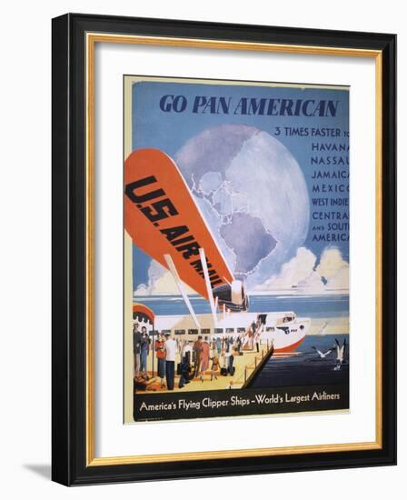 Airline Poster, 1933-null-Framed Giclee Print