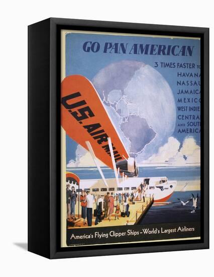 Airline Poster, 1933-null-Framed Premier Image Canvas