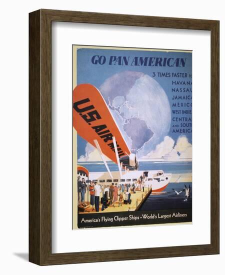 Airline Poster, 1933-null-Framed Giclee Print