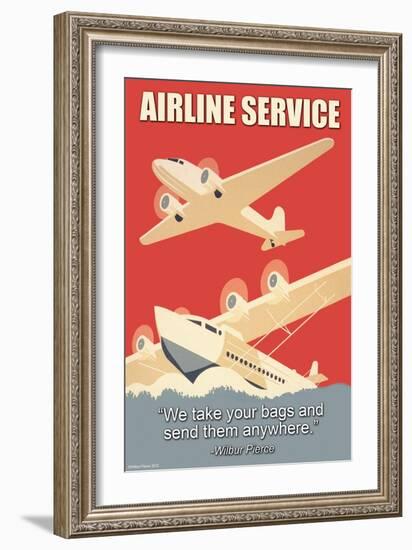 Airline Service-Wilbur Pierce-Framed Art Print