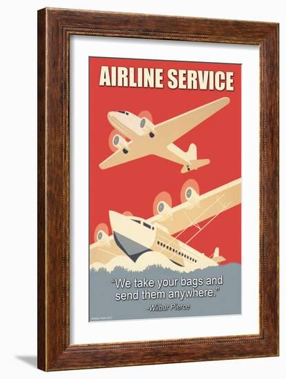 Airline Service-Wilbur Pierce-Framed Art Print