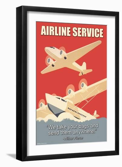 Airline Service-Wilbur Pierce-Framed Art Print