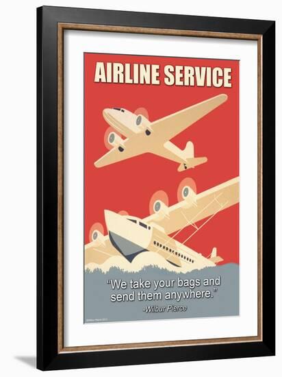 Airline Service-Wilbur Pierce-Framed Art Print