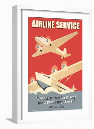 Airline Service-Wilbur Pierce-Framed Art Print