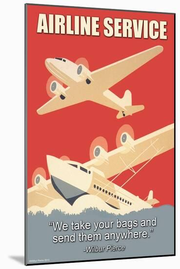 Airline Service-Wilbur Pierce-Mounted Art Print