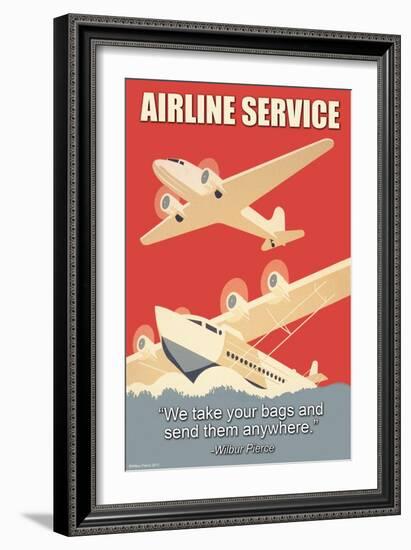 Airline Service-Wilbur Pierce-Framed Art Print