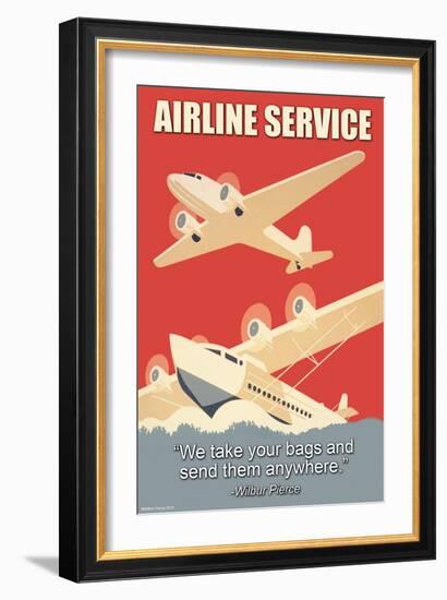 Airline Service-Wilbur Pierce-Framed Art Print