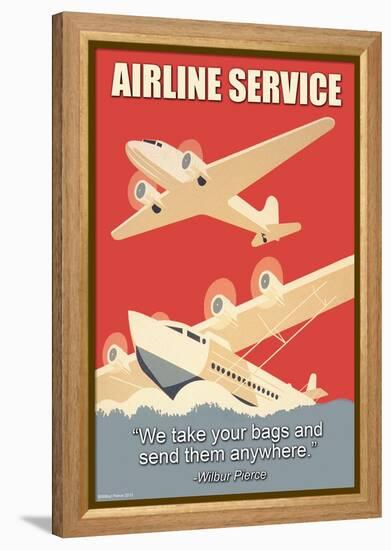 Airline Service-Wilbur Pierce-Framed Stretched Canvas