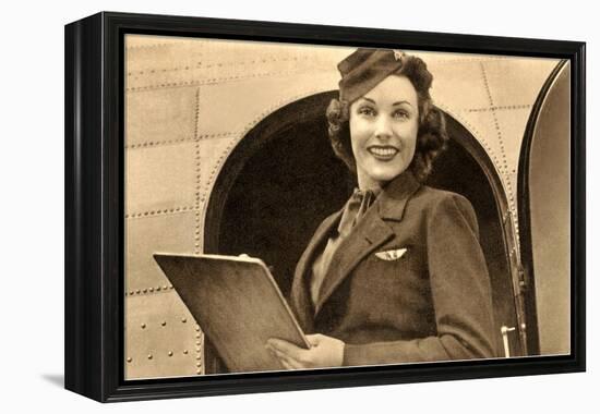 Airline Stewardess-null-Framed Stretched Canvas