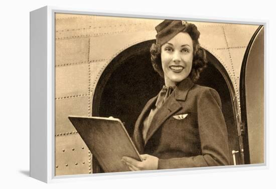 Airline Stewardess-null-Framed Stretched Canvas