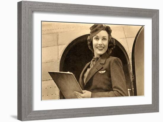 Airline Stewardess-null-Framed Art Print