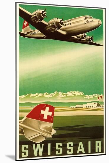Airline Travel Poster-null-Mounted Art Print