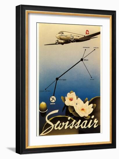 Airline Travel Poster-null-Framed Art Print