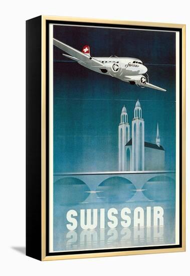 Airline Travel Poster-null-Framed Stretched Canvas